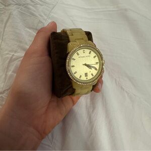 Michael Kors Gold-Tone Men's Watch with Crystal Accents